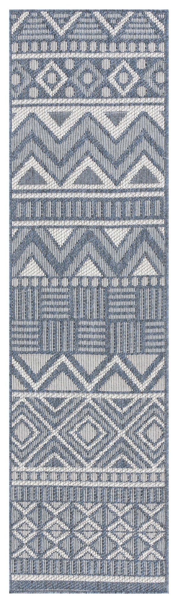 Safavieh Msr Outdoor Geometric Area Rug – Elegant Indoor/Outdoor Design, Durable, Washable & Easy-clean Style Navy ,Creme Polypropylene Msro318n-8