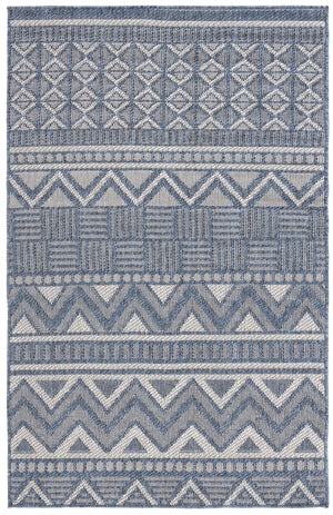Safavieh Msr Outdoor Geometric Area Rug – Elegant Indoor/Outdoor Design, Durable, Washable & Easy-clean Style Navy ,Creme Polypropylene Msro318n-8