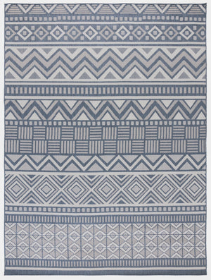 Safavieh Msr Outdoor Geometric Area Rug – Elegant Indoor/Outdoor Design, Durable, Washable & Easy-clean Style Navy ,Creme Polypropylene Msro318n-8