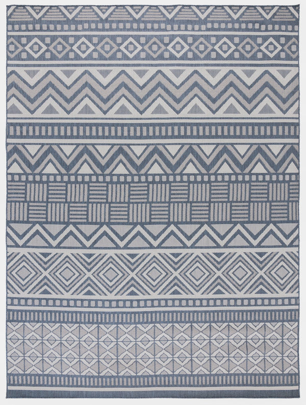Safavieh Msr Outdoor Geometric Area Rug – Elegant Indoor/Outdoor Design, Durable, Washable & Easy-clean Style Navy ,Creme Polypropylene Msro318n-8