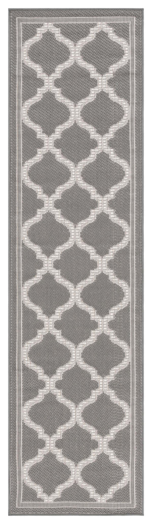 Safavieh Msr Outdoor Medium Area Rug - Elegant Geometric Design For Indoor And Outdoor Spaces, 6' X 9' Grey ,Ivory Polypropylene Msro336f-9