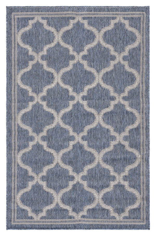 Safavieh Msr Outdoor Medium Area Rug - Elegant Geometric Design For Indoor And Outdoor Spaces, 6' X 9' Charcoal ,Ivory Polypropylene Msro336h-8