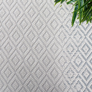 Safavieh Msr Stylish Geometric Area Rug 5'3" X 7'7" In Grey And Cream – Durable, Washable & Elegant Design Grey ,Cream Polypropylene Msro337f-5