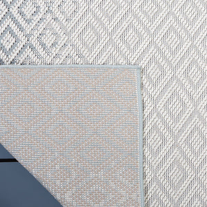 Safavieh Msr Stylish Geometric Area Rug 5'3" X 7'7" In Grey And Cream – Durable, Washable & Elegant Design Grey ,Cream Polypropylene Msro337f-5