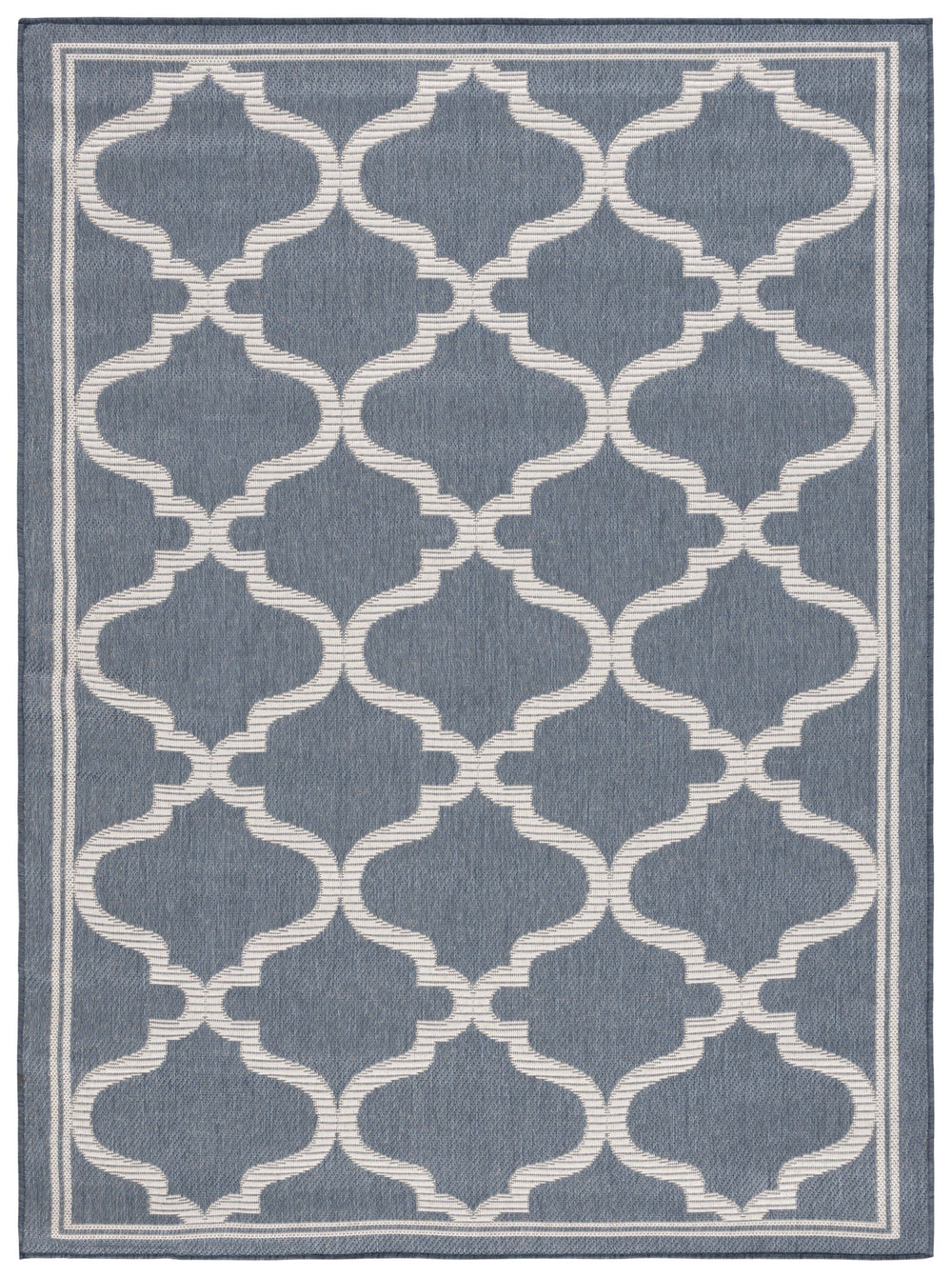 Safavieh Martha Stewart Area Rug - Timeless Geometric Design For Indoor/Outdoor Elegance And Durability Light Blue ,Ivory Polypropylene Msro810m-8