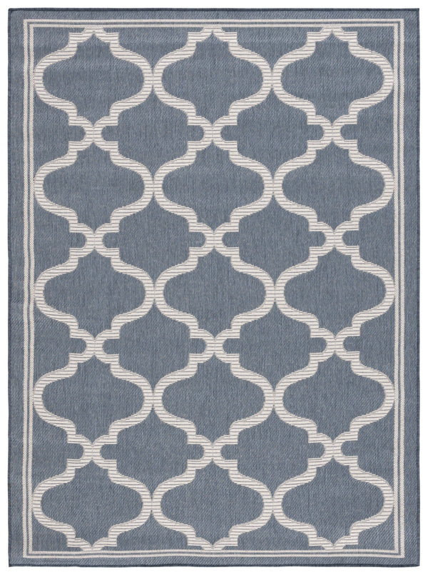 Safavieh Martha Stewart Area Rug - Timeless Geometric Design For Indoor/Outdoor Elegance And Durability Light Blue ,Ivory Polypropylene Msro810m-8