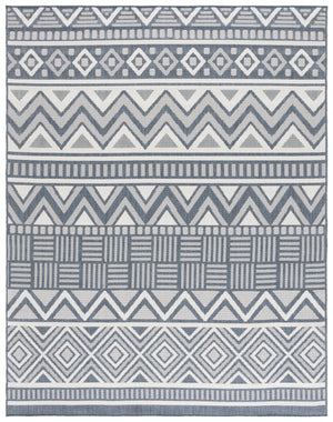 Safavieh Martha Stylish Geometric Area Rug - Turkish-made, Durable, Washable, Perfect For Indoor & Outdoor Use Navy ,Creme Polypropylene Msro818n-5