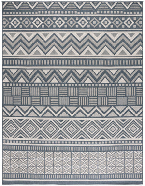 Safavieh Martha Stylish Geometric Area Rug - Turkish-made, Durable, Washable, Perfect For Indoor & Outdoor Use Navy ,Creme Polypropylene Msro818n-5