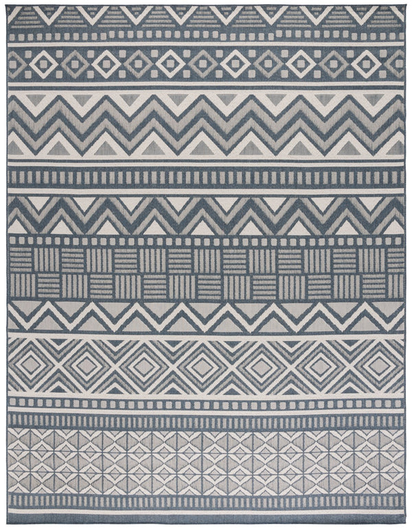 Safavieh Martha Stylish Geometric Area Rug - Turkish-made, Durable, Washable, Perfect For Indoor & Outdoor Use Navy ,Creme Polypropylene Msro818n-5