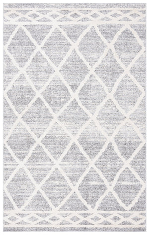 Safavieh Martha Stewart Lucia Shag Area Rug - Elegant Diamond Pattern, Durable Turkish Design For Any Space Grey ,Ivory Polypropylene Pile Msrs0710f-8