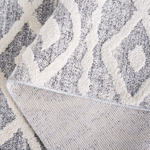 Safavieh Martha Stewart Lucia Shag Area Rug - Elegant Diamond Pattern, Durable Turkish Design For Any Space Grey ,Ivory Polypropylene Pile Msrs0730f-5