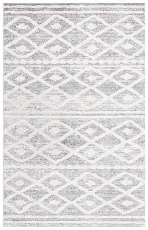 Safavieh Martha Stewart Lucia Shag Area Rug - Elegant Diamond Pattern, Durable Turkish Design For Any Space Grey ,Ivory Polypropylene Pile Msrs0730f-5
