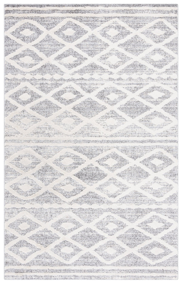 Safavieh Martha Stewart Lucia Shag Area Rug - Elegant Diamond Pattern, Durable Turkish Design For Any Space Grey ,Ivory Polypropylene Pile Msrs0730f-5