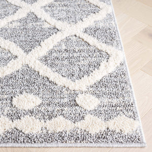 Safavieh Martha Stewart Lucia Shag Area Rug - Elegant Diamond Pattern, Durable Turkish Design For Any Space Grey ,Ivory Polypropylene Pile Msrs0750f-8