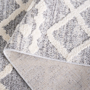 Safavieh Martha Stewart Lucia Shag Area Rug - Elegant Diamond Pattern, Durable Turkish Design For Any Space Grey ,Ivory Polypropylene Pile Msrs0750f-8