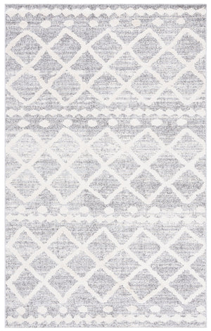 Safavieh Martha Stewart Lucia Shag Area Rug - Elegant Diamond Pattern, Durable Turkish Design For Any Space Grey ,Ivory Polypropylene Pile Msrs0750f-8