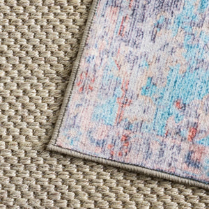 Safavieh Martha Stewart Washable Traditional Area Rug - Elegant Design For Any Room With Luxury Comfort Turquoise ,Rust Polyester Pile Msrw108k-57