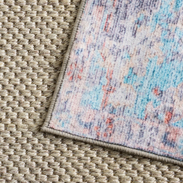 Safavieh Martha Stewart Washable Traditional Area Rug - Elegant Design For Any Room With Luxury Comfort Turquoise ,Rust Polyester Pile Msrw108k-57