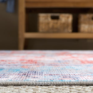 Safavieh Martha Stewart Washable Traditional Area Rug - Elegant Design For Any Room With Luxury Comfort Turquoise ,Rust Polyester Pile Msrw108k-57