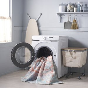 Safavieh Martha Stewart Washable Traditional Area Rug - Elegant Design For Any Room With Luxury Comfort Turquoise ,Rust Polyester Pile Msrw108k-57