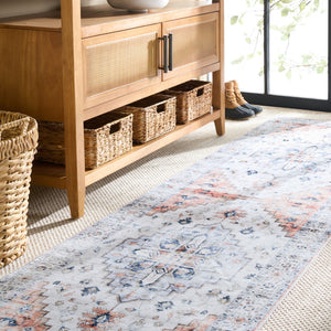Safavieh Martha Stewart Washable Area Rug - Elegant Neutral Design For Comfort & Class In Any Living Space Sage ,Light Rust Polyester Pile Msrw109w-9