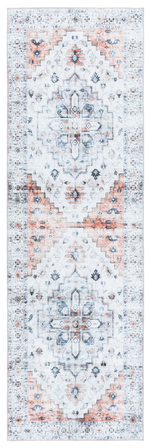 Safavieh Martha Stewart Washable Area Rug - Elegant Neutral Design For Comfort & Class In Any Living Space Sage ,Light Rust Polyester Pile Msrw109w-9