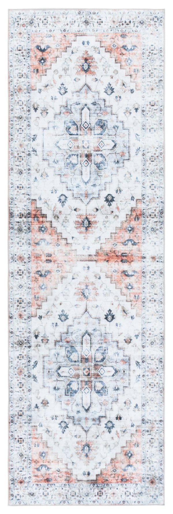 Safavieh Martha Stewart Washable Area Rug - Elegant Neutral Design For Comfort & Class In Any Living Space Sage ,Light Rust Polyester Pile Msrw109w-9