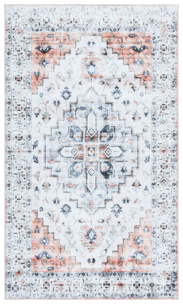 Safavieh Martha Stewart Elegant Washable Runner Rug In Serene Sage With Light Rust Accents For Hallways Sage ,Light Rust Polyester Pile Msrw109w-3