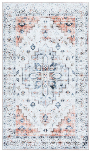 Safavieh Martha Stewart Washable Area Rug - Elegant Neutral Design For Comfort & Class In Any Living Space Sage ,Light Rust Polyester Pile Msrw109w-9
