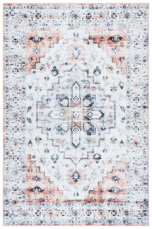 Safavieh Martha Stewart Elegant Washable Runner Rug In Serene Sage With Light Rust Accents For Hallways Sage ,Light Rust Polyester Pile Msrw109w-4
