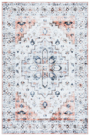 Safavieh Martha Stewart Washable Area Rug - Elegant Neutral Design For Comfort & Class In Any Living Space Sage ,Light Rust Polyester Pile Msrw109w-9