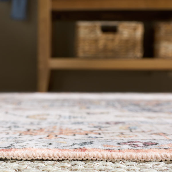 Safavieh Martha Stewart Washable Traditional Area Rug – Elegant Sage & Light Rust Design For Home Comfort Sage ,Light Rust Polyester Pile Msrw109w-25