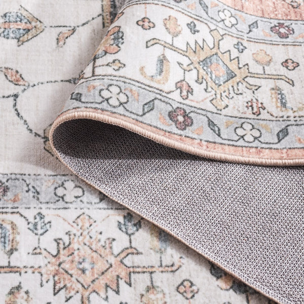 Safavieh Martha Stewart Washable Area Rug - Elegant Neutral Design For Comfort & Class In Any Living Space Sage ,Light Rust Polyester Pile Msrw109w-9