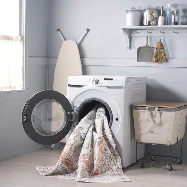 Safavieh Martha Stewart Washable Traditional Area Rug – Elegant Sage & Light Rust Design For Home Comfort Sage ,Light Rust Polyester Pile Msrw109w-25