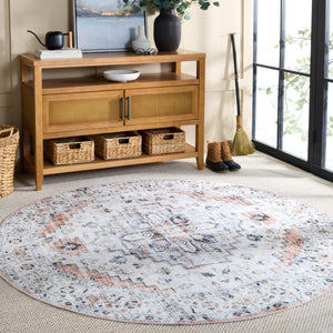 Safavieh Martha Stewart Elegant Washable Runner Rug In Serene Sage With Light Rust Accents For Hallways Sage ,Light Rust Polyester Pile Msrw109w-6r