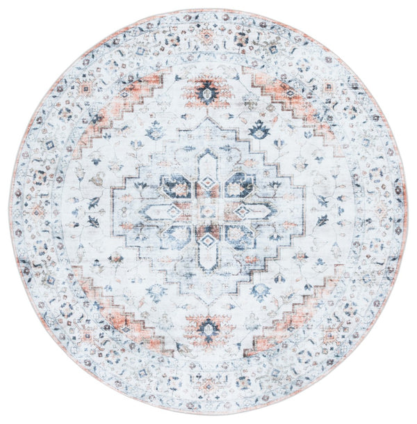 Safavieh Martha Stewart Washable Area Rug - Elegant Neutral Design For Comfort & Class In Any Living Space Sage ,Light Rust Polyester Pile Msrw109w-9
