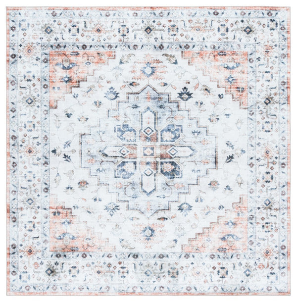 Safavieh Martha Stewart Washable Area Rug - Elegant Neutral Design For Comfort & Class In Any Living Space Sage ,Light Rust Polyester Pile Msrw109w-9