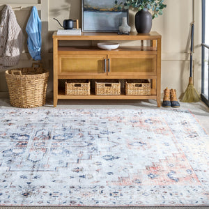 Safavieh Martha Stewart Elegant Washable Runner Rug In Serene Sage With Light Rust Accents For Hallways Sage ,Light Rust Polyester Pile Msrw109w-8