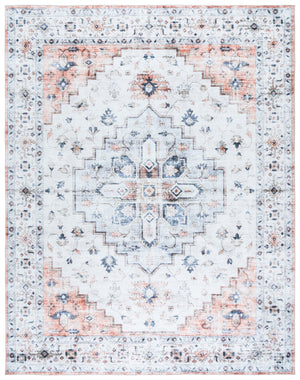 Safavieh Martha Stewart Elegant Washable Runner Rug In Serene Sage With Light Rust Accents For Hallways Sage ,Light Rust Polyester Pile Msrw109w-8
