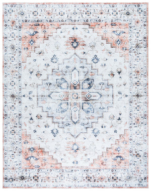 Safavieh Martha Stewart Washable Area Rug - Elegant Neutral Design For Comfort & Class In Any Living Space Sage ,Light Rust Polyester Pile Msrw109w-9