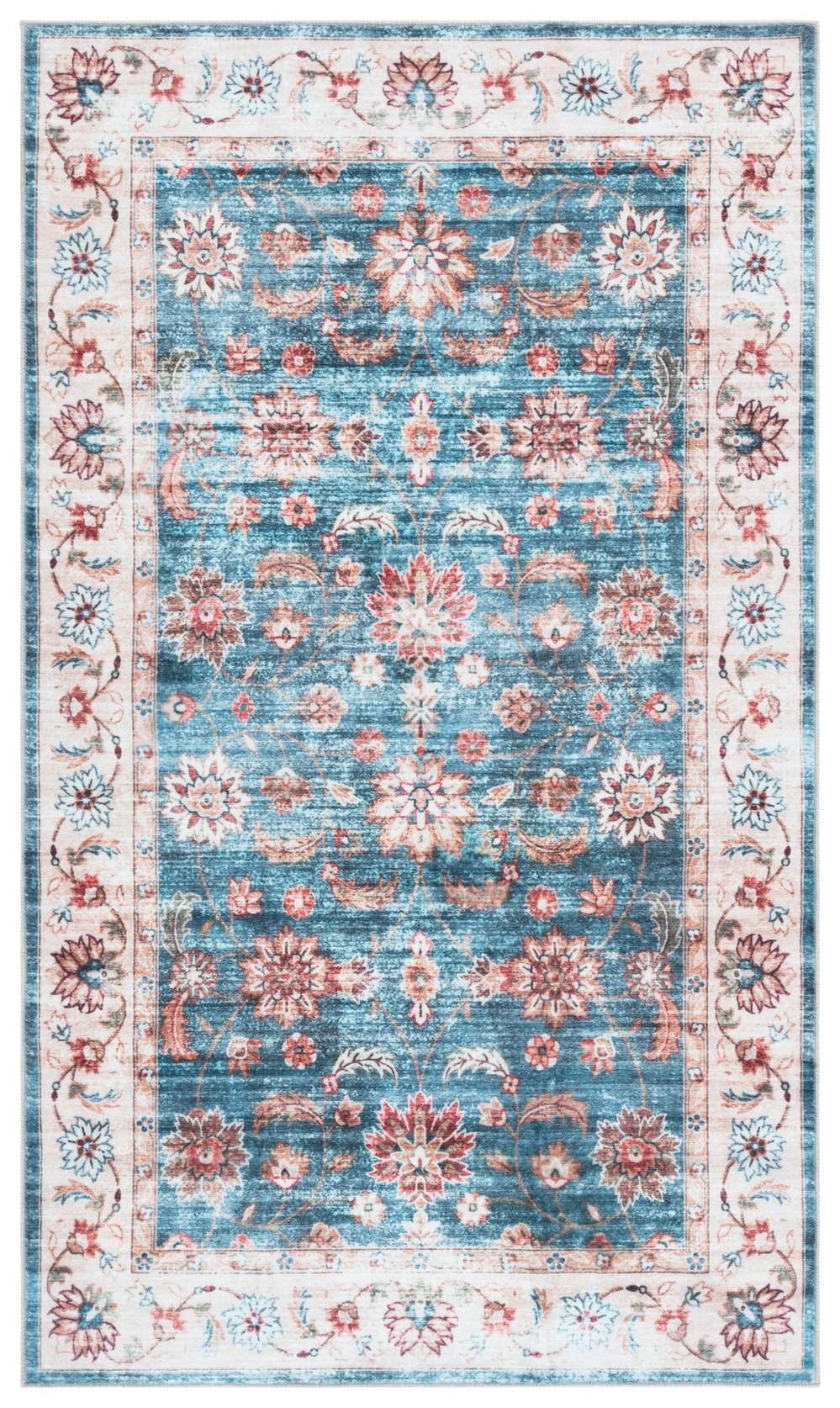 Safavieh Martha Stewart Washable Traditional Area Rug - Elegant Durable Design, Perfect For Any Indoor Space Green ,Beige Polyester Pile Msrw112y-25
