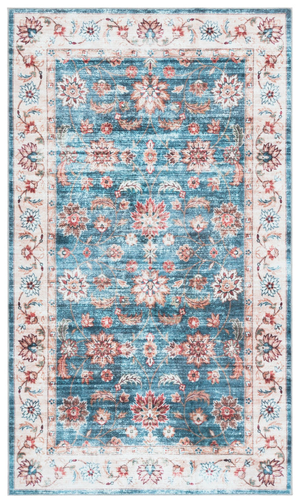 Safavieh Martha Stewart Washable Rug - Elegant Design And Easy Care For A Cozy Home Atmosphere Green ,Beige Polyester Pile Msrw112y-5
