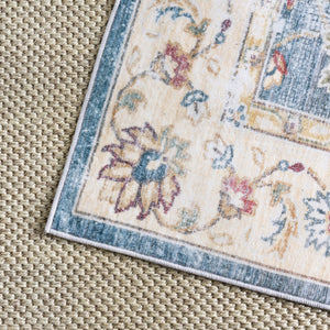 Safavieh Martha Stewart Washable Traditional Area Rug - Elegant Durable Design, Perfect For Any Indoor Space Green ,Beige Polyester Pile Msrw112y-25