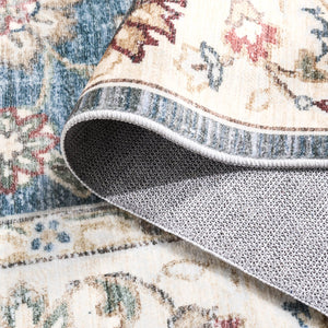 Safavieh Martha Stewart Washable Traditional Area Rug - Elegant Durable Design, Perfect For Any Indoor Space Green ,Beige Polyester Pile Msrw112y-25