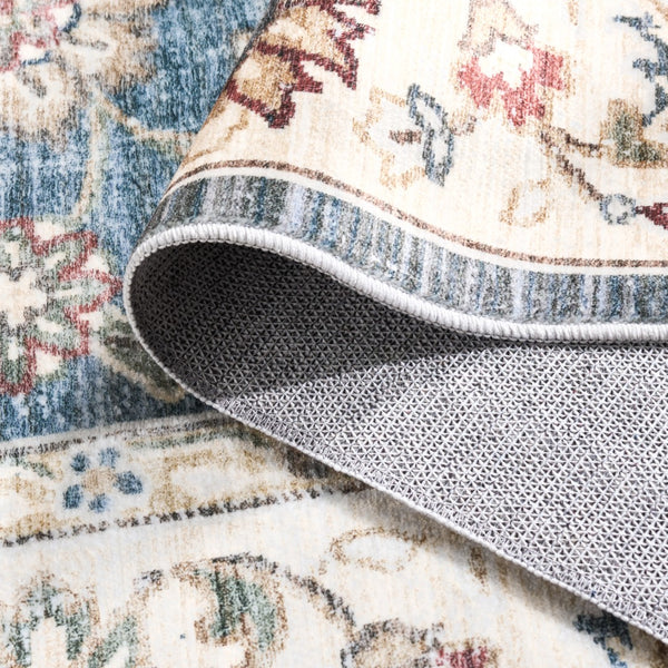 Safavieh Martha Stewart Washable Rug - Elegant Design And Easy Care For A Cozy Home Atmosphere Green ,Beige Polyester Pile Msrw112y-5