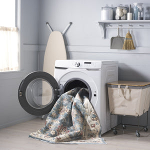 Safavieh Martha Stewart Washable Traditional Area Rug - Elegant Durable Design, Perfect For Any Indoor Space Green ,Beige Polyester Pile Msrw112y-25