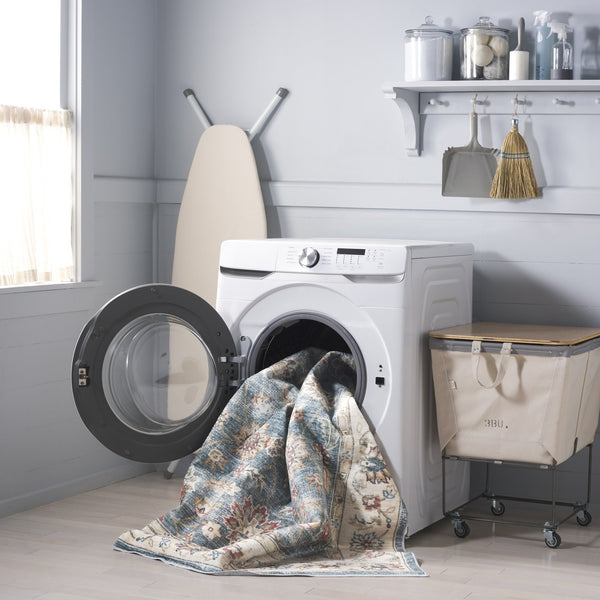 Safavieh Martha Stewart Washable Traditional Area Rug - Elegant Durable Design, Perfect For Any Indoor Space Green ,Beige Polyester Pile Msrw112y-25