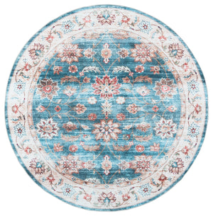 Safavieh Martha Stewart Washable Traditional Area Rug - Elegant Power Loomed Runner For Hallway & Bedroom Green ,Beige Polyester Pile Msrw112y-6r