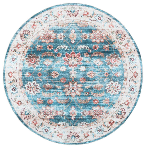 Safavieh Martha Stewart Washable Rug - Elegant Design And Easy Care For A Cozy Home Atmosphere Green ,Beige Polyester Pile Msrw112y-5