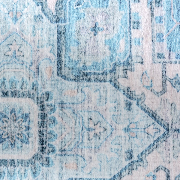 Safavieh Martha Stewart Washable Traditional Area Rug – Stylish Grey And Turquoise Design For Any Room Grey ,Turquoise Polyester Pile Msrw113b-2745